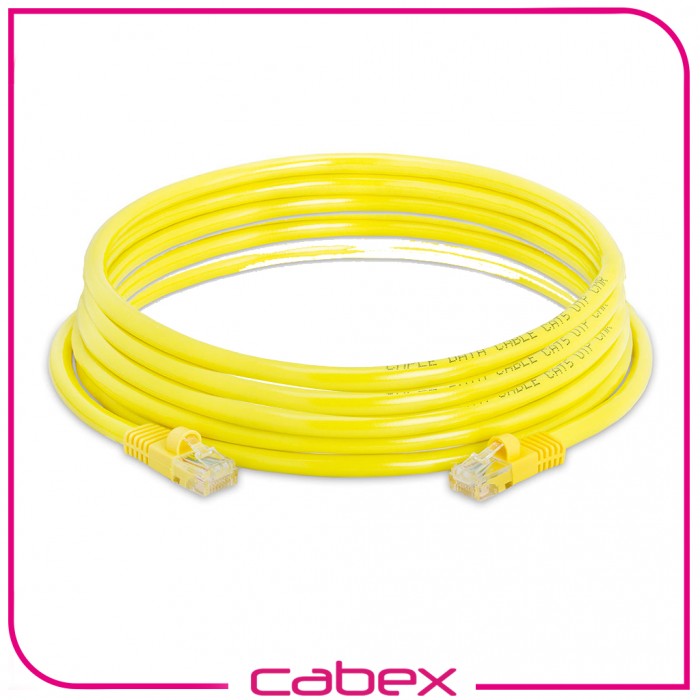 Cat6 Yellow / Sarı Patch Cord 5 Mt