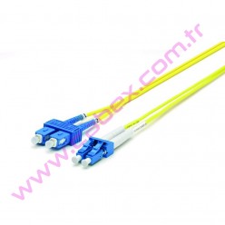 F/O Sm Sc-Lc Duplex Fiber Optik Patchcord Singlemode 1 Mt