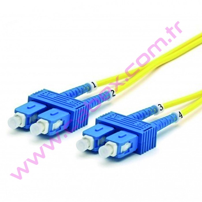 F/O Sm Sc-Sc Duplex Fiber Optik Patchcord Singlemode 2 Mt