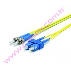 F/O Sm Sc-St Duplex Fiber Optik Patchcord Singlemode 1 Mt