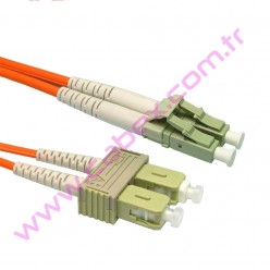 F/O Mm Sc-Lc Duplex Fiber Optik Patchcord Multimode 1 Mt