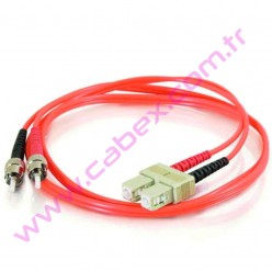 F/O Mm Sc-St Duplex Fiber Optik Patchcord Multimode 1 Mt