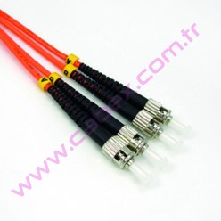 F/O Mm St-St Duplex Fiber Optik Patchcord Multimode 1 Mt