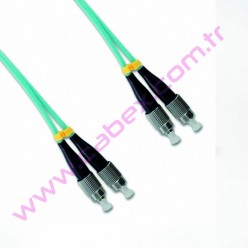 F/O Om3 Fc-Fc Duplex Fiber Optik Patchcord Multimode 1 Mt