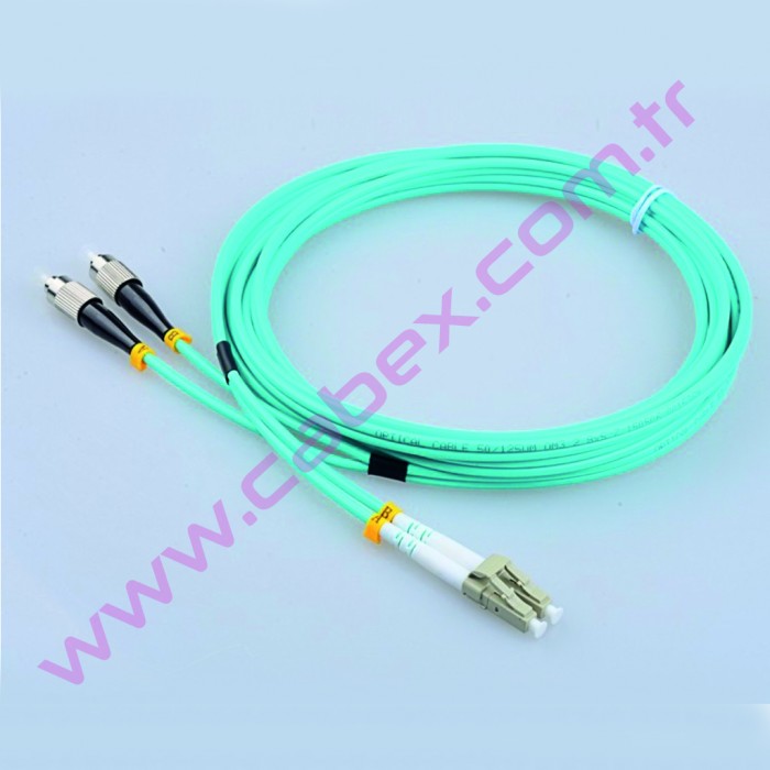 F/O Om3 Lc-Fc Duplex Fiber Optik Patchcord Multimode 1 Mt