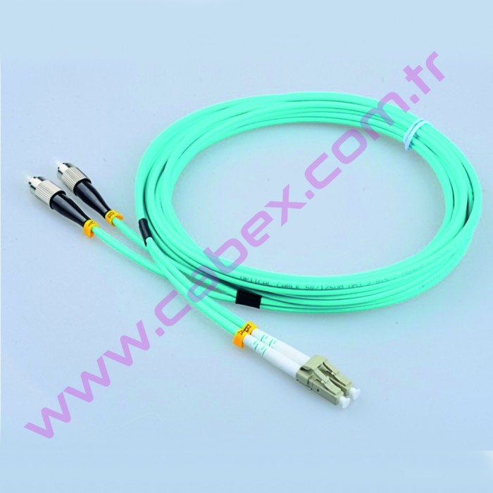 F/O Om3 Lc-Fc Duplex Fiber Optik Patchcord Multimode 5 Mt