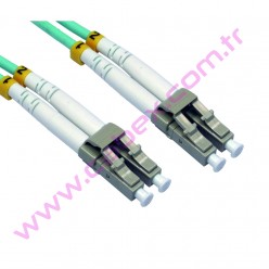 F/O Om3 Lc-Lc Duplex Fiber Optik Patchcord Multimode 1 Mt