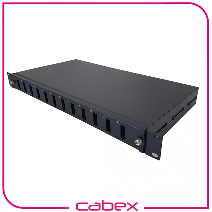 12 Port Sc Fiber Optik Patch Panel 19" 1u