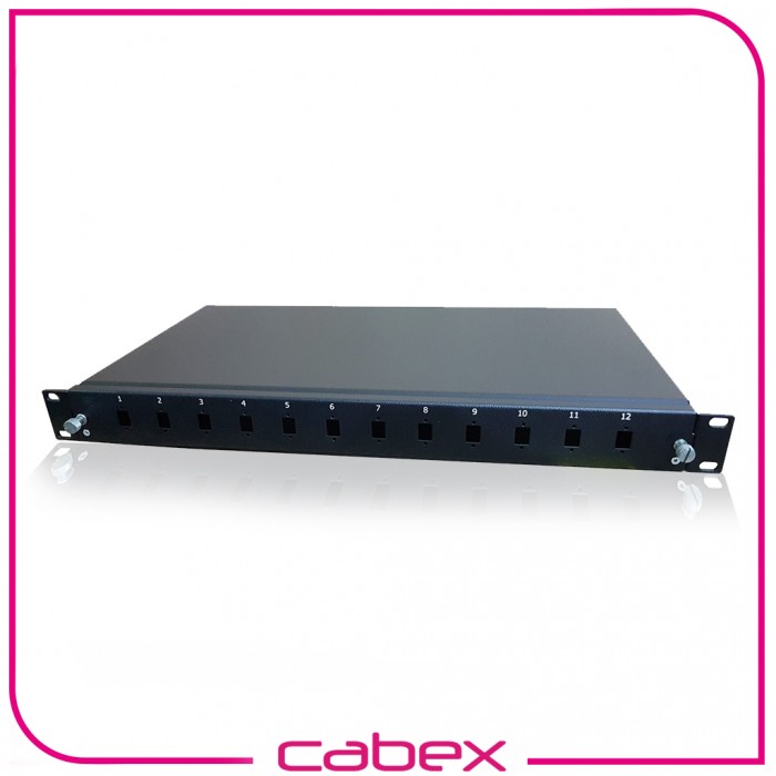 12 Port Lc Fiber Optik Patch Panel 19" 1u