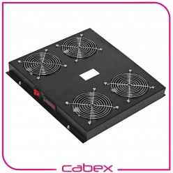 Günko 1U 19’’ Rack Mount Kabinet 4’lü Fan Dijital Termostatlı